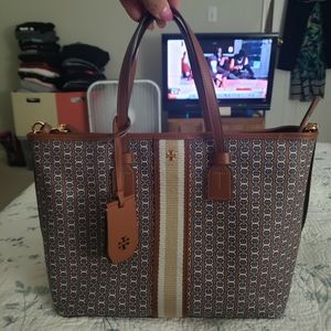 Tory Burch Gemini Link Canvas Small Tote